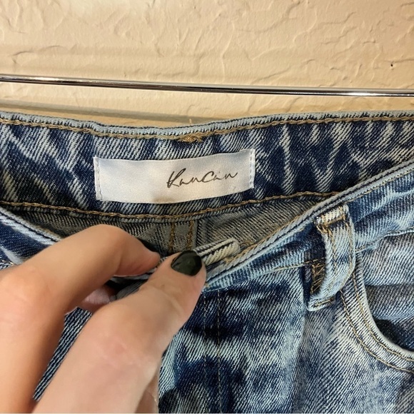 KANCAN High Rise Relaxed Distressed Tapered Jeans - Picture 9 of 10